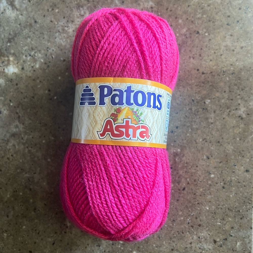 Patons Astra Yarn 1.75oz 161 yds HOT PINK